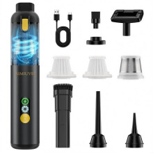 Aspiradora de mano inalámbrica de 140 W, 20000 Pa, sin escobillas, con 35 minutos de autonomía, función de aspiración e inflado de aire.