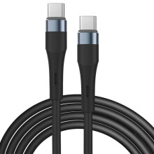 USB-C to USB-C Fast Charging Cable 60W for Samsung Galaxy S24 S24 Plus S24 Ultra S24 FE S25 S23 S22 S21 1m Black