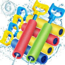 6er-Pack Schaumwasserpistolen für Kinder und Erwachsene, 38 cm, Sommerspielzeug für Pool, Strand und Party