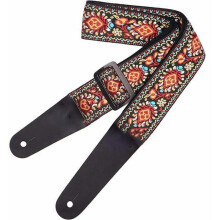 Verstellbarer Universal-Gitarrengurt, Baumwoll-Polyester-Mischgewebe, bequem, strapazierfähig, schwarz