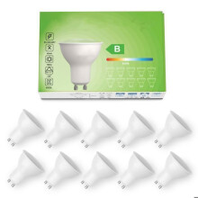GU10 LED-lampen, equivalent aan 5W (80W), 790lm, 6500K neutraal wit, 120 graden stralingshoek, energieklasse B, 10 stuks.