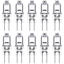 Bombillas halógenas G4 de 12 V y 10 W, luz blanca cálida de 3000 K y 350 lm, regulables, con base de clavija, paquete de 10 unidades para il