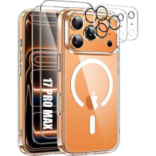 Schutzhülle für iPhone 17 Pro Max mit Magnetring und 2 Displayschutzfolien aus gehärtetem Glas für Bildschirm und Kamera