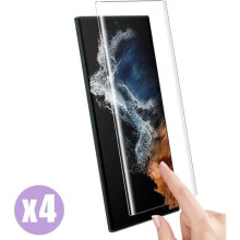 4 kpl karkaistua lasia näytönsuojaa Samsung Galaxy S22 Ultralle, täydellinen suojaus ja kirkas suoja