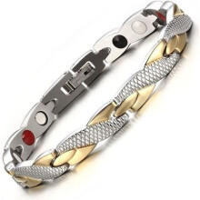 Magnetic Bracelet for Women, Stainless Steel, Round Design, Fashion Jewellery for Everyday Wear