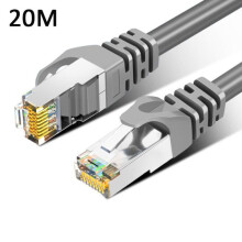 20 meter platte Cat6 Ethernetkabel RJ45 afgeschermd hogesnelheidskabel 1 Gbps 250 MHz voor router en modem grijs