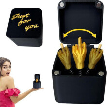 Grappige middelvinger cadeauverpakking, verrassingscadeau met pop-upfunctie, decoratief en origineel cadeau voor vrienden.