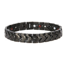 Magnetisches Therapie-Armband in Herzform, Titanstahl, 22 x 1,2 cm, Schmerzlinderung, stilvolles Silber, für den Alltag