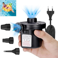 Elektrický vzduchový pumpovací a deflátor s 3 tryskami, vysoký výkon pre nafukovacie matrace a iné nafukovacie zariadenia
