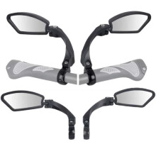 Fahrrad-Rückspiegel-Set (2 Stück), schwarze Nylonfaser, passend für Lenker mit 21–26 mm Durchmesser für mehr Sicherheit beim Radfahren