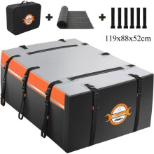 Dakkoffer voor auto, 610 liter, 119 x 88 x 52 cm, 1000D PVC, opvouwbare, waterdichte en robuuste dakkoffer