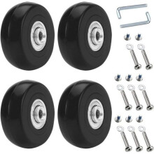 4-osainen yleiskäyttöinen matkalaukun vaihtopyörä 50 x 18 mm ruuveilla ja avaimella matkatavaroille