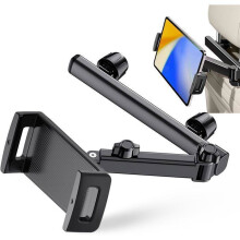 Support de tablette pour voiture, rotation réglable à 360, compatible avec les téléphones, iPad, Switch et Kindle de 13,5 à 24 cm.