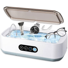 Limpiador ultrasónico de 650 ml y 49000 Hz con 3 modos de temporizador para joyas, dentaduras postizas, relojes y gafas.