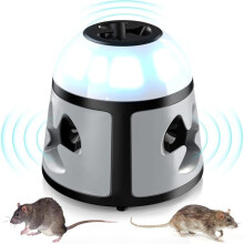 Ultrasonic Rat and Mouse Repellent 360 Degree with LED, 4 Modes for Rats, Mice, Cockroaches and Insects