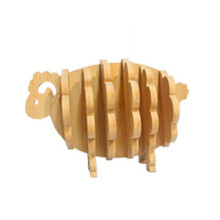 Houten Dienblad, Houten Schotel, Bloempot, Dienblad, Kopje, Onderzetter, Keukendecoratief Bord, Onderzetter, Koffiemok, Mat, Happy Sheep