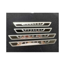 Set of 4 steel door sill protectors for Peugeot 308 408 508 3008 2008 307Ultra thin door sill welcome pedal