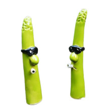 Estacas de Jardín de Resina con Decoración de Brotes de Bambú, Marcadores de Plantas Útiles para Jardinería Interior y Exterior, 2 Uds. A