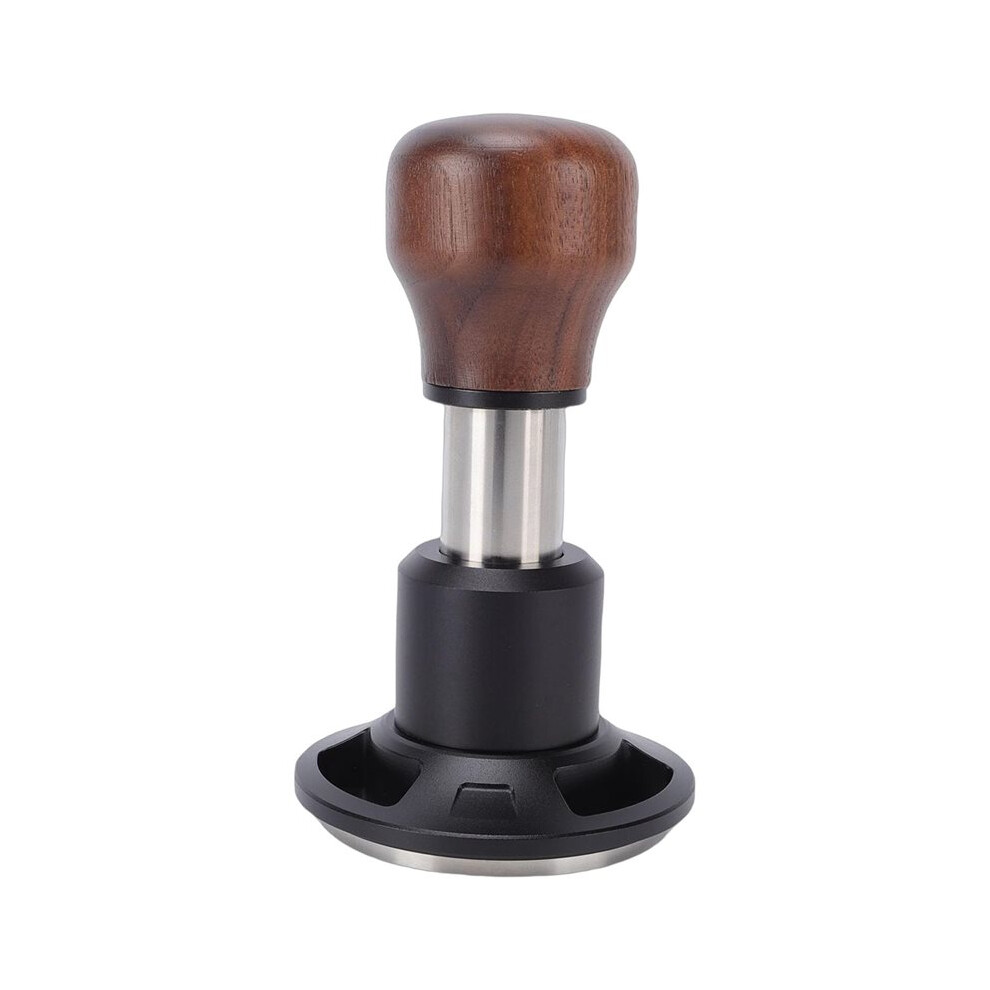 58.5Mm Coffee Tamper, Spring Loaded Stainless Steel Coffee Press Tamper, Walnut Handle With Even Extraction 6033339405950