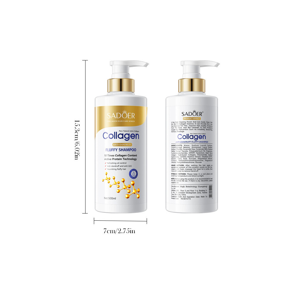 Anti-dandruff shampoo 500ml SADOER smooth, clean and fluffy shampoo