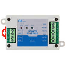 Repetidor RS485 com 1 para 2 Portas, Isolamento Fotoelétrico, Amplificação de Sinal e Proteção Contra Raios.