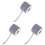 3Rouleaux Rubans Tissus Gris Durables Pour Cadeaux DIY 2