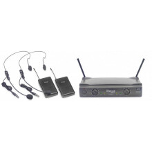 Stagg SUW 50 HH FH EU UHF true diversity wireless headset system with 2 channels Black