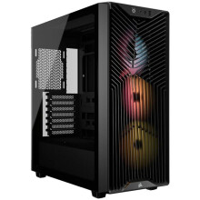 Tietokonekotelo - CORSAIR - 3200D RS ARGB - Keskikoko - 3 RS120 ARGB -tuuletinta - Musta