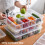 2 Pack Divided Vegetable Trays with Lids, Compartment Refrigerator Snack Boxes, Transparent Refrigerator Storage Boxes 7