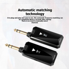 NUX Système de Guitare Sans Fil B-5RC 2,4 GHz, Étui de Chargement, Appariement Automatique, Instruments à Cordes Basses, Pièces Personnalisées