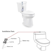 Ricambi per Pulsante di Scarico del WC A Doppio Scarico, Sostituzione del Pulsante Superiore del WC, Compatibile con per Geberit, Foro (38 mm) (2