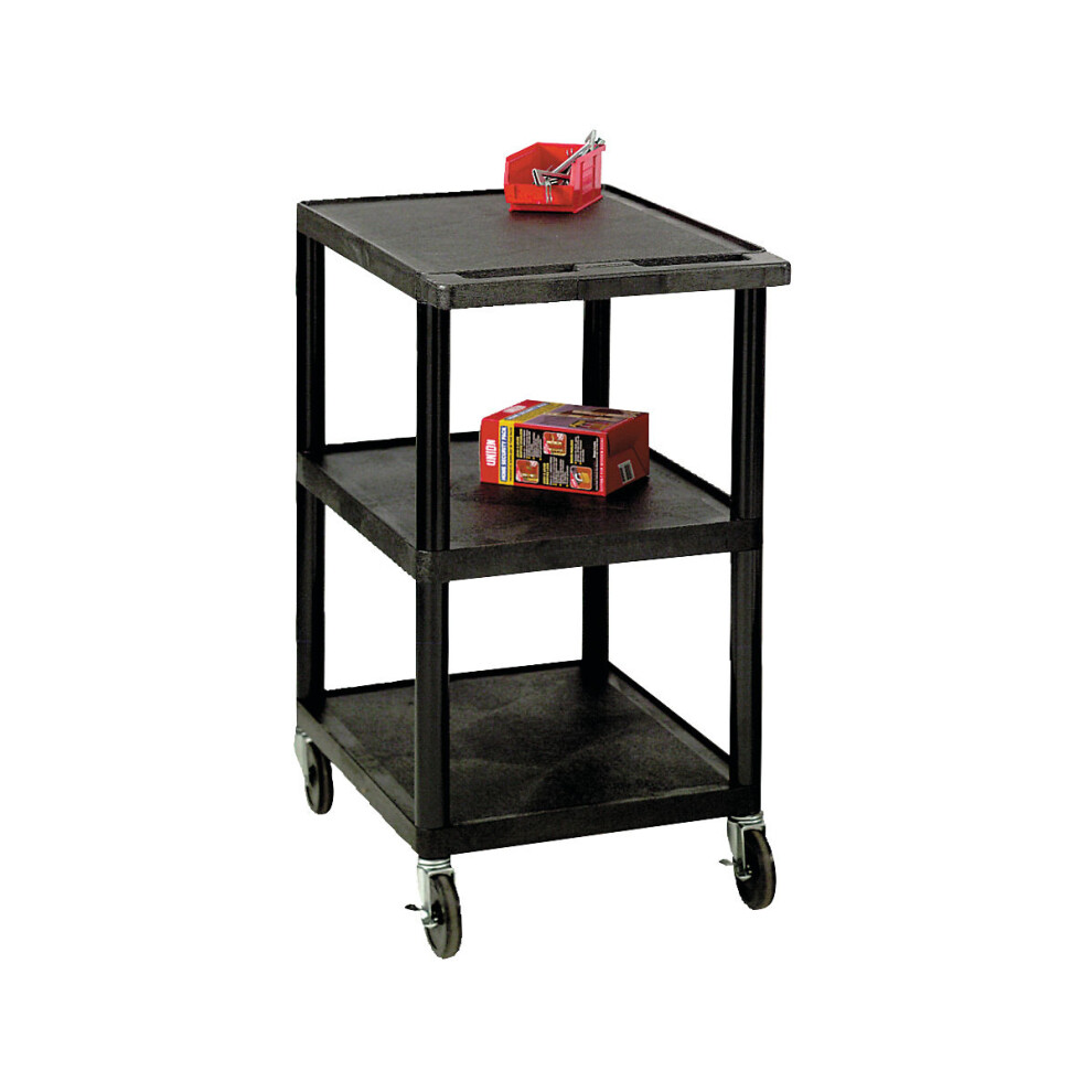 Gpc 3 Shelf Service Trolley Black Gi341l 5056239737182