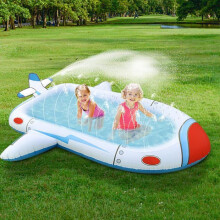 Piscina inflable con rociador de agua de PVC, suave, con fuente de agua, juguete para niños, para jardín y exteriores.