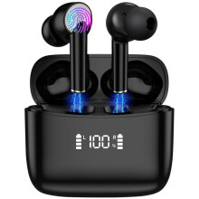 Auriculares inalámbricos Bluetooth 5.4 con cancelación activa de ruido (ANC) y cancelación de ruido ambiental (ENC), resistentes al agua (IP