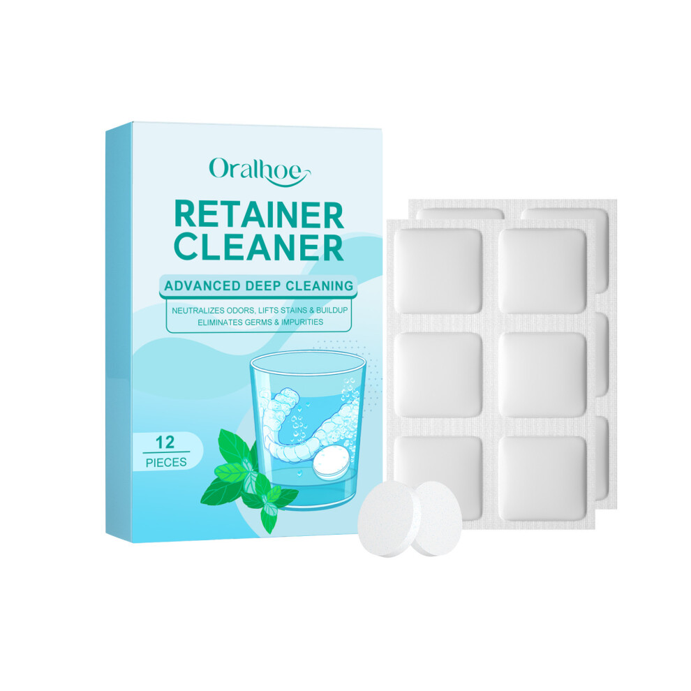 Denture Cleaning Effervescent Tablets Gentle Cleansing Dentures, Clean and Fresh Daily Portable Effervescent Tablets