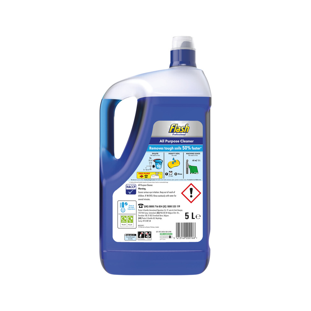 Flash Professional All Purpose Cleaner Ocean 5L (Pack Of 2) 1415
