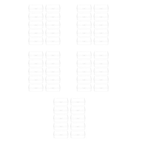 50Stk Mini Transparente Kunststoff-Boxen Mit Staubdichtem , PP 2