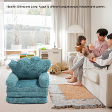 Soft Green Crown Sofa for Kids
