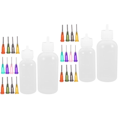 2Sets Nadelflasche Für Ton, Squeeze Flasche, Kunststoff Bunt 2