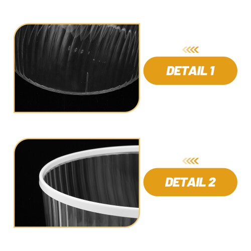 Kompakter Müllkorb Transparent PP Mit Offenem Deckel Für Bad