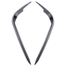 Car Nero Brillante Front Bumper Splitter Spoiler Trim Fendinebbia Canard per Serie 3 E90 E91 LCI M Sport 2009-2012
