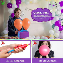Balloon Pump Electric 600W Dual Nozzle Balloon Blower Inflator for Party Decoration and Gifts EU Plug