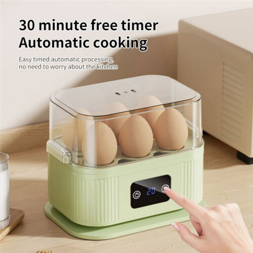 Portable  Multifunctional Egg with Timer Auto Shut Off Egg Steamer for Breakfast Egg Maker 6 Eggs EU Plug 2