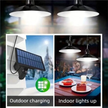 Solar Shed Light Indoor Outdoor, 2000LM Daytime Available Pendant Light 6000K Dusk-to-Dawn Motion Sensor