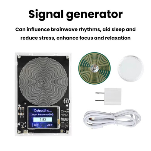 7.83Hz Schumann Waves Resonance Generator Frequency Pulse Audio Resonator Type-C Interface 0.01-099999Hz EU Plug 2