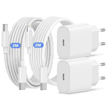 kpl 20 W PD-pikalatausta 2 metrin Lightning- ja USB-C-kaapelilla iPhone 16 15 14 13 12 Samsung Huawei Galaxy -puhelimelle