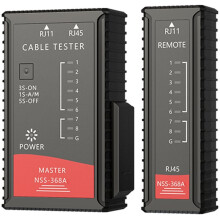 Kabeltester RJ45 Netzwerkkabeltester CAT5E CAT6 CAT7 Batteriebetriebener Tester 8P8C 6P8C Sender Empfänger LAN-Tester