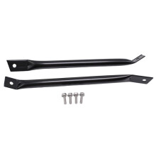 1Pair Black Radiator Support Bars W/ Bolts for Chevy Camaro Z28 1970-1981 Street Rod 17-3/4 Hood Radiator Bracket