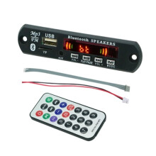 Carte Audio de Voiture Sans Fil 5.0 12V MP3 avec Lecteur MP3, Port USB, Carte TF, Radio FM et Télécommande