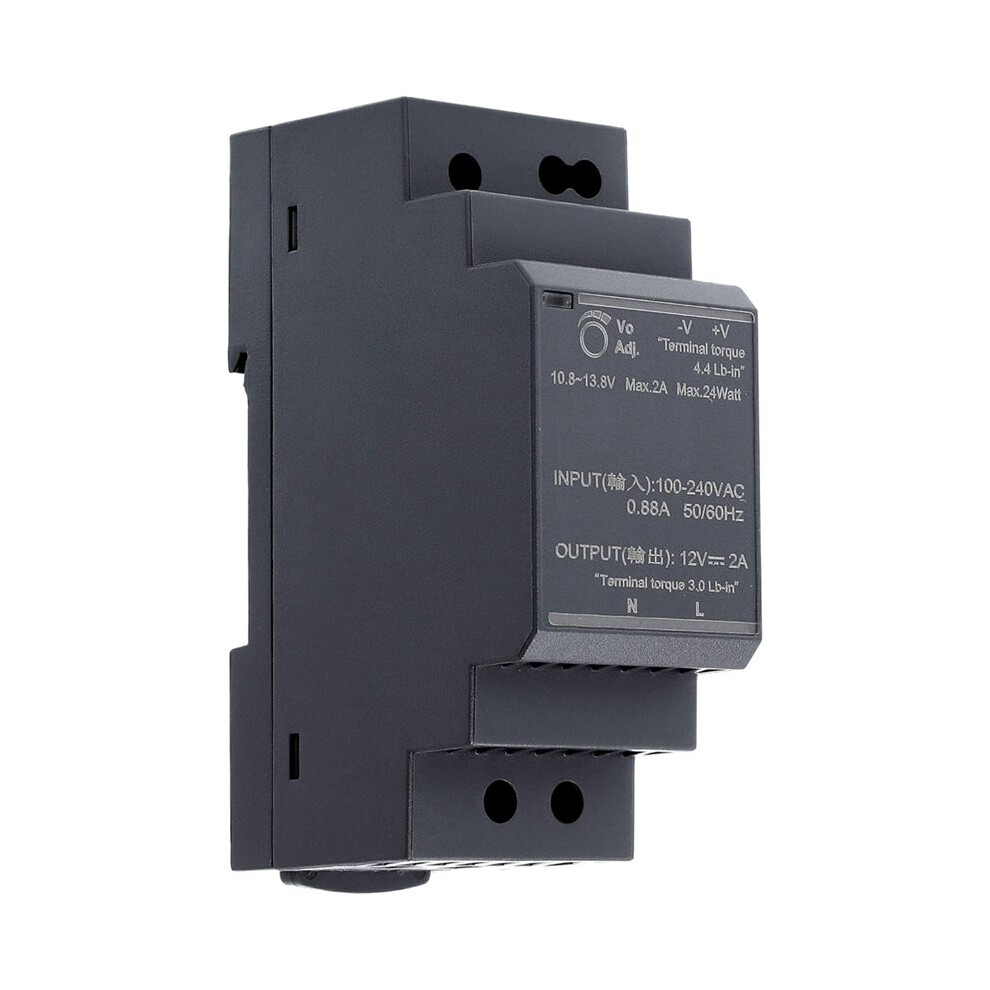Hdr-30-12 Din Rail Power Supply - 24W, 12Vdc, 2A With Versatile Mounting Options 6032043517676